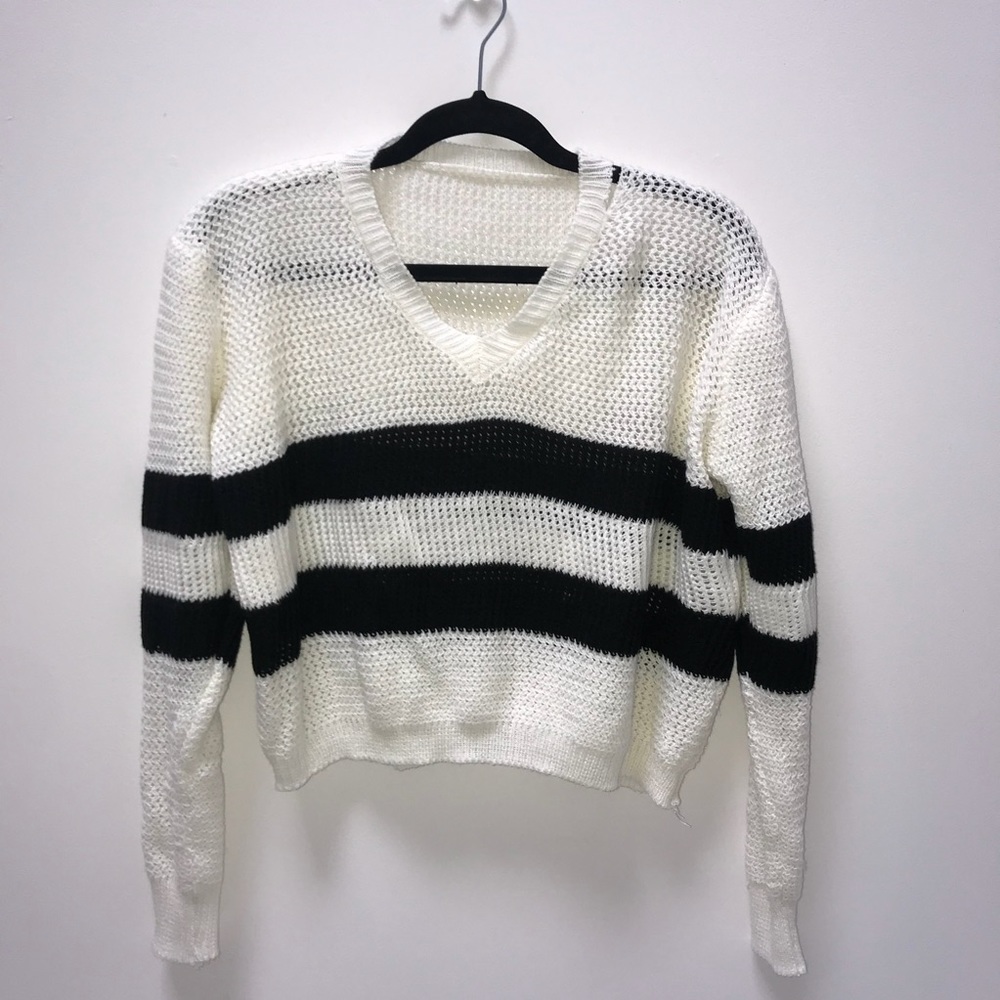 Striped Cropped Sweater